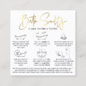 バスソートセーフティユーザーガイド白&金ゴールドスクエア スクエア名刺 (正面)