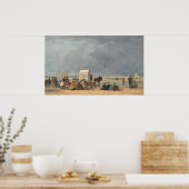 バスタイムアットドーヴィルユージェーンブダンファインアート ポスター (キッチン)