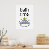バスタイムカワイイかわいい浴槽 ポスター (キッチン)