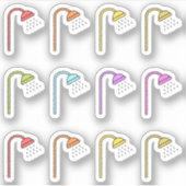 バスタイムツブシャワートラッカーリマインダープランナー シール (正面)