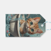 バスタイムバスタブの中で動物をバスタイム ギフトタグ (正面(横))