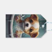 バスタイムバスタブの中で動物をバスタイム ギフトタグ (正面(横))