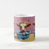 バスタイムバスタブの中で動物をバスタイム コーヒーマグカップ (中央)