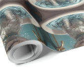 バスタイムバスタブの中で動物をバスタイム ラッピングペーパー (ロールコーナー)