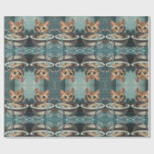 バスタイムバスタブの中で動物をバスタイム ラッピングペーパー (フラット)