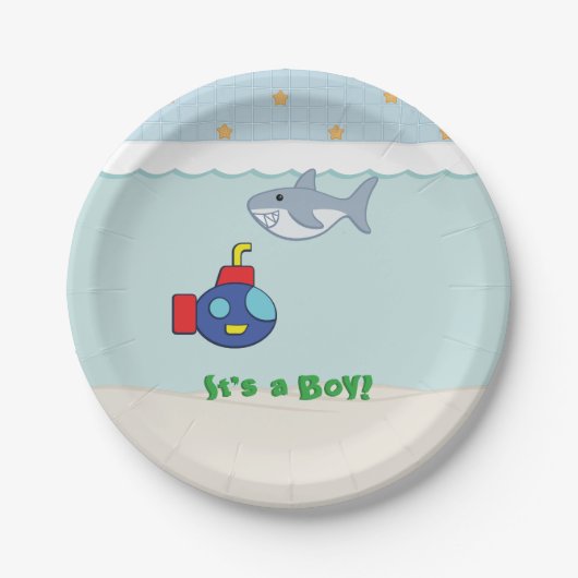 バスタイムファンシーズベビーシャワー紙プレート ペーパープレート (正面)
