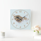 バスタイムペキンゲセデュオ スクエア壁時計 (ホーム)