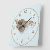 バスタイムペキンゲセデュオ スクエア壁時計 (傾斜)