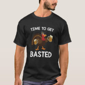 バスタイム! おかしなビール七面鳥 感謝祭 Tシャツ (正面)