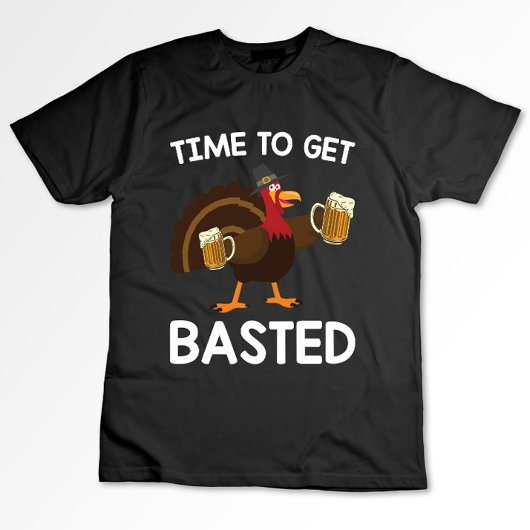バスタイム! おかしなビール七面鳥 感謝祭 Tシャツ