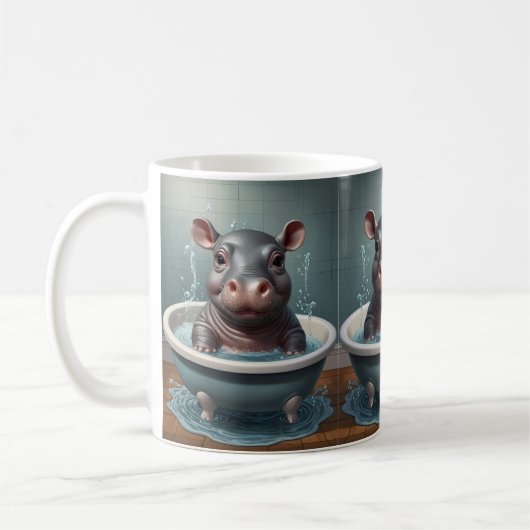 バスタイム・バディーズ お風呂に入った動物たち コーヒーマグカップ (左)