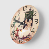 バスタイム ラウンド壁時計 (傾斜)