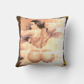 「バスタイム」ヴィンテージスタイル画像 クッション (裏面)