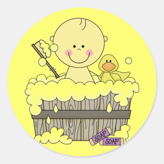 バスタイムTシャツとギフト ラウンドシール (正面)