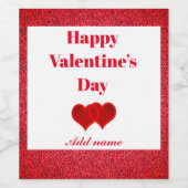 バスタイリッシュパーソナライズされたンタイン日ボトルラベル ワインラベル (シングルラベル)