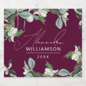 バスタイリッシュルエレガントグンディとセージフローラパーティー スパークリングワインラベル (シングルラベル)