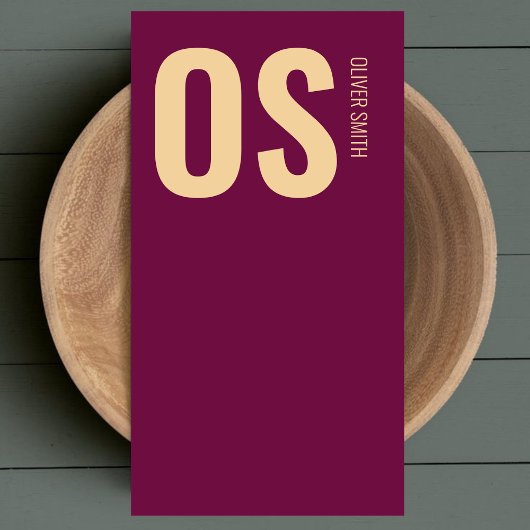 バスタイリッシュルユニークグンディプロフェッショナルモノグラム 名刺