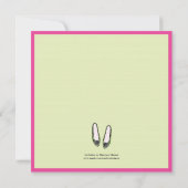 バスタイリッシュレエフラットシューズブライダルシャワーの招待 招待状 (裏面)