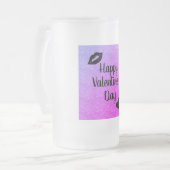 バスタイリッシュンかわいらしタインのガラスのマグカップ フロストグラスビールジョッキ (正面左)