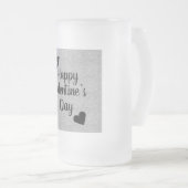 バスタイリッシュンかわいらしタインのガラスのマグカップ フロストグラスビールジョッキ (正面右)