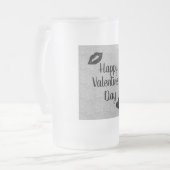 バスタイリッシュンかわいらしタインのガラスのマグカップ フロストグラスビールジョッキ (正面左)