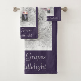 バスタオオルセットチューリップ、葡萄、ろうそく バスタオルセット