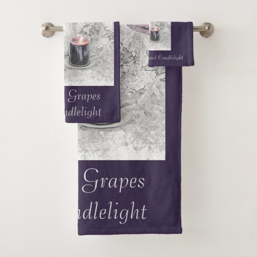 バスタオオルセットチューリップ、葡萄、ろうそく バスタオルセット (インサイチュ)