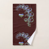 バスタオオルセットハートのリズム バスタオルセット (ハンドタオル)