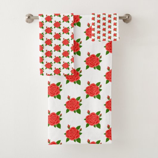バスタオオルセット付き赤バラ バスタオルセット (インサイチュ)