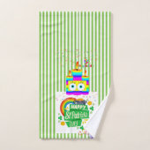 バスタオオルセット聖パトリックの日ハッピーバースデー バスタオルセット (ハンドタオル)