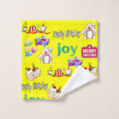 バスタオオルセット、ハッピーバースデーメリークリスマス バスタオルセット (ウォッシュタオル)