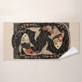 バスタオオルピセスシナ〔占星術の〕十二宮図アート バスタオル (バスタオル)