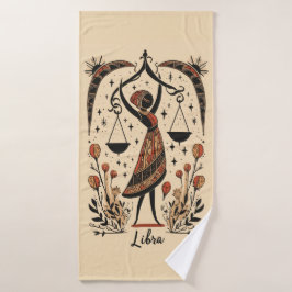 バスタオオルリブラシアル〔占星術の〕十二宮図アート バスタオル