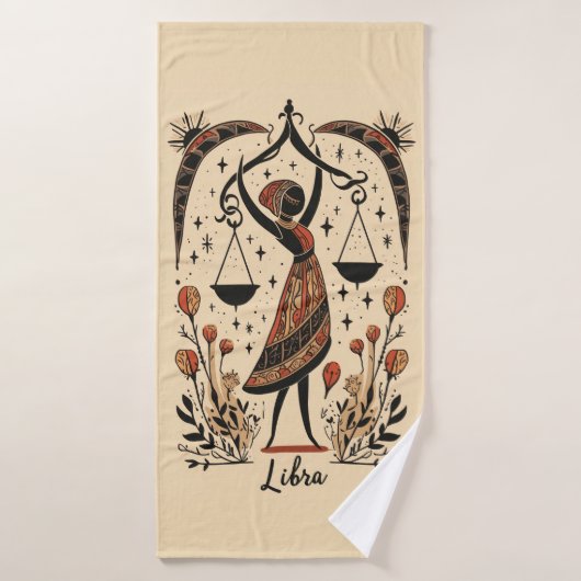 バスタオオルリブラシアル〔占星術の〕十二宮図アート バスタオル (バスタオル)