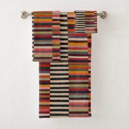 バスタオストライプのルセット バスタオルセット