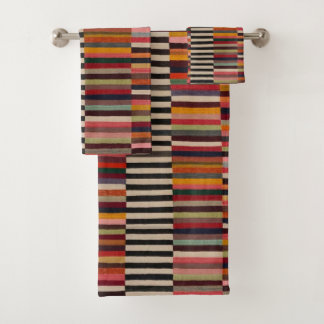 バスタオストライプのルセット バスタオルセット