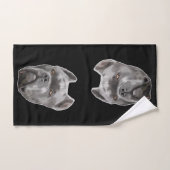 バスタオルの杖付きコルソ犬セット バスタオルセット (ハンドタオル)