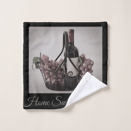 バスタオルセットワインと葡萄ホームスイートホーム バスタオルセット (ウォッシュタオル)