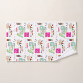 バスタオルセット、ハッピーバースデーおもしろいカップケーキ バスタオルセット (ハンドタオル)