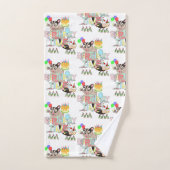 バスタオルセット、ハッピーバースデーポッサムケーキ バスタオルセット (ハンドタオル)