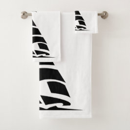 バスタオルセット「ブラックセイルボート」 バスタオルセット