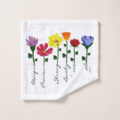 バスタオルセット – ワイルドフラワーn'ワード (ウォッシュタオル)