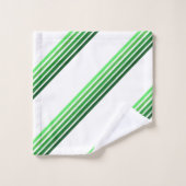 バスタオルセット – 緑の線(5色) (ウォッシュタオル)