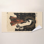 バスタオル山羊座シナ〔占星術の〕十二宮図アート バスタオル (バスタオル)