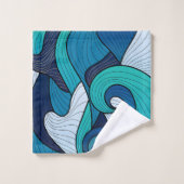 バスタオル – 青い花 バスタオルセット (ウォッシュタオル)