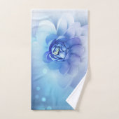 バスタオル – 青い花 バスタオルセット (ハンドタオル)