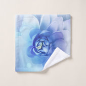 バスタオル – 青い花 バスタオルセット (ウォッシュタオル)