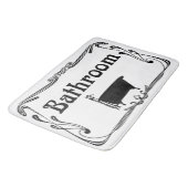 バスタットバスルームヴィンテージタブ白黒 バスマット (アングル)