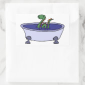 バスタブおもしろいにネスマスターを見つける 長方形シール (バッグ)