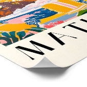 バスタブでバイソンプリント、ミッドセンチュリーアート、バサー ポスター (角)